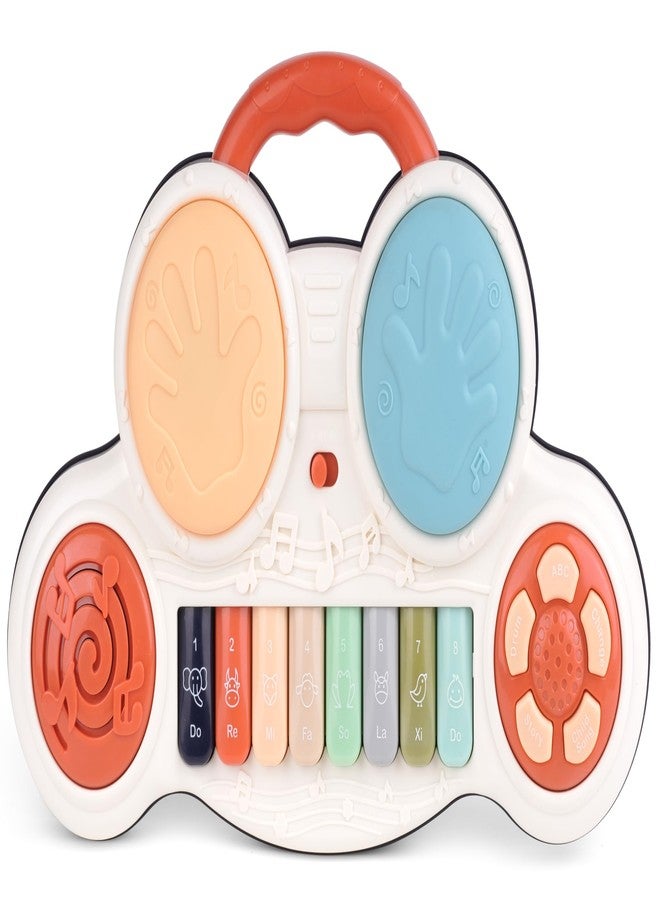 Cable World Drum Keyboard Musical Toys with Flashing Lights - Animal Sounds and Songs,Plastic,Multi Color(Pack of 1) for Baby, Kids and Tooders - Image 3